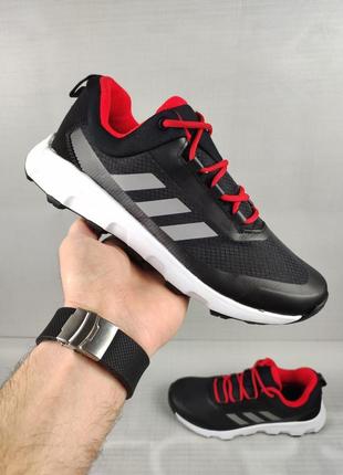 Чоловічі кросівки adidas terrex voyager black/red з водонепронекного матеріалу