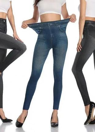 Легинсы джеггинсы-капри slim`n lift-caresse jeans l/xl синие