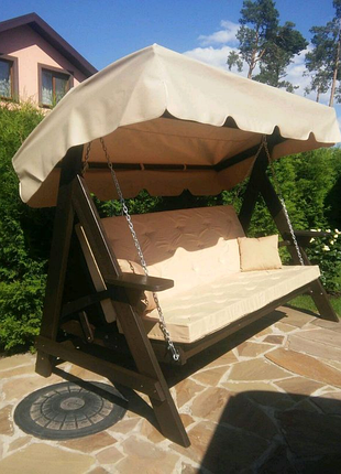 Качелі з масиву натурального дерева дуб. великий вибір кольорів