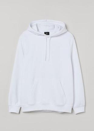 Белый худи h&m unisex размера xs