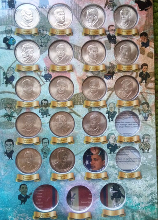 2007-2020 сша 1 доллар президенты полный набор 40 монет в альбоме4 фото