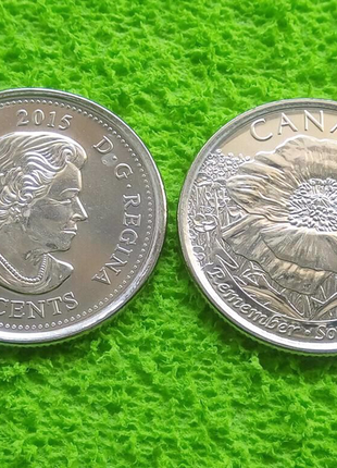 2015 канада 25 центов мак
