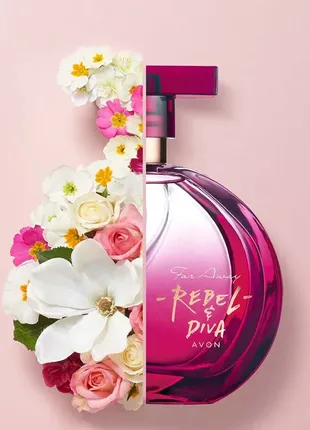 Знятість! far away rebel & diva avon парфумовона вода