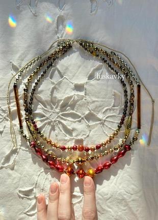 Лускавки. староукраинский стеклянный намест. ожерелье, бусина. стеклярус. дутое стекло1 фото