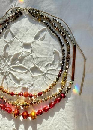 Лускавки. староукраинский стеклянный намест. ожерелье, бусина. стеклярус. дутое стекло6 фото