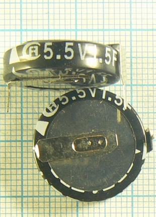 Лот: 2 × 79.00 ₴ = 158 ₴ ионистор 1.5 ф f 5.5 в v горизонтальный ø20×6 мм суперконденсатор