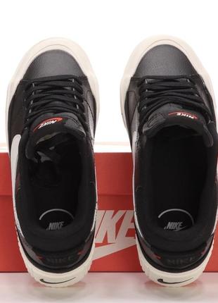 Кроссовки nike court black beige7 фото