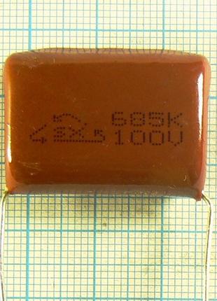 Лот 10 × 12.44 ₴ = 124 ₴ 6.8 м мкф uf 6m8 6м8 100 v в металопленочний конденсатор (685k 100v)
