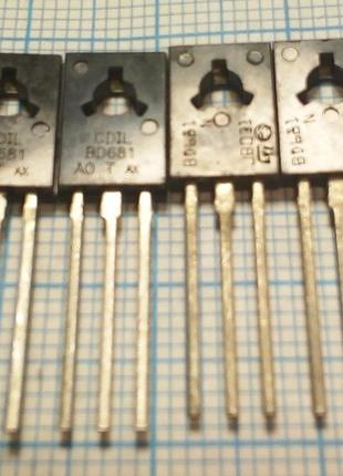 Лот 4 пари × 30 ₴ = 120 ₴ bd681+bd682 комплементарна пара 100v 4a 40w 10mhz β>750 darl+di
