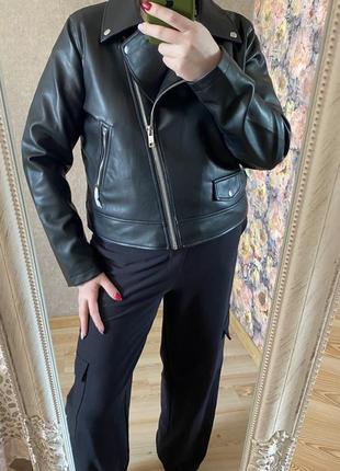 Новая модная классная куртка косуха из эко кожи 50 р3 фото