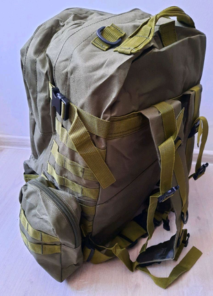 Тактичний військовий рюкзак з підсумками oliva 55 л.4 фото