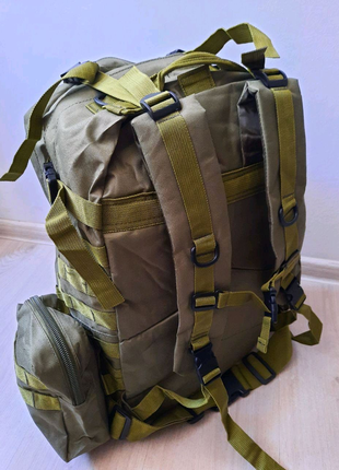 Тактичний військовий рюкзак з підсумками oliva 55 л.6 фото