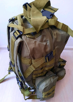 Тактичний військовий рюкзак з підсумками oliva 55 л.8 фото