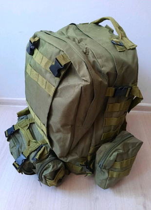 Тактичний військовий рюкзак з підсумками oliva 55 л.10 фото