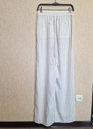 Стмльні штани, брюки палаццо marks&spencer,  льон , віскоза5 фото