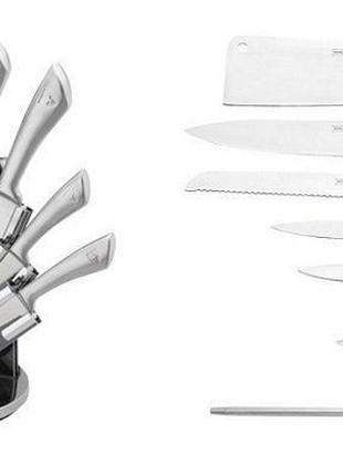 Набір кухонних ножів 8шт, сталеве лезо, ножиці для риби royalty3 фото