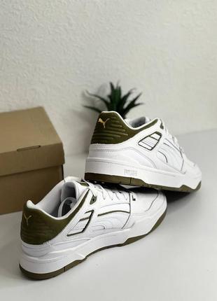 Кроссовки кеды puma slipstream white/olive 388549-094 фото