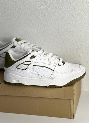 Кроссовки кеды puma slipstream white/olive 388549-093 фото