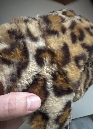 Шапка панама меховая леопард двухсторонняя велюр george3 фото
