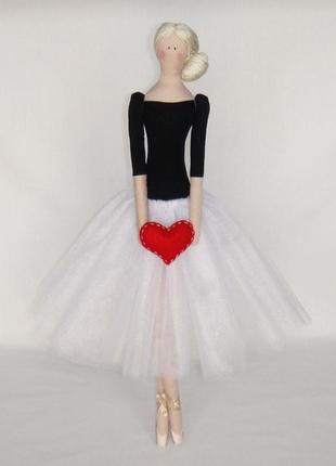Лялька в стилі тільда балерина 48см9 фото