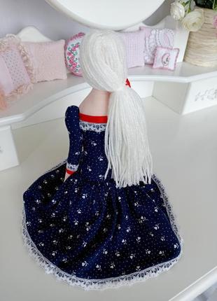 Лялька тільда ​​в синій сукні 48см5 фото