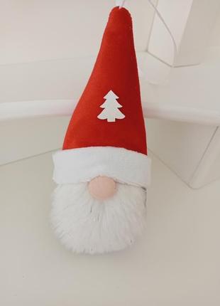 Ялинкова іграшка 15 см, скандинавський гном, новорічний декор5 фото