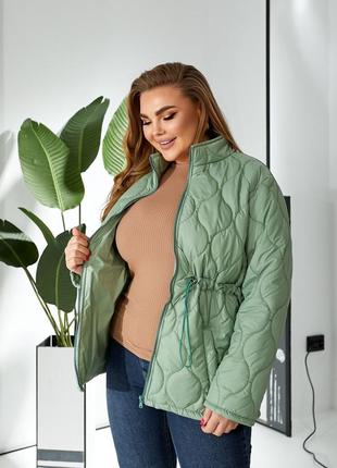 Стильна стьобана демісезона куртка6 фото