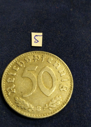 50 пфеннігів 1940 року. оригінал. третій рейх. 52 фото