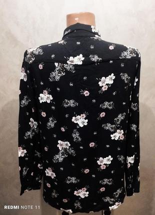 287.универсальная классическая вискозная блузка в принт известного шведского бренда h&amp;m6 фото