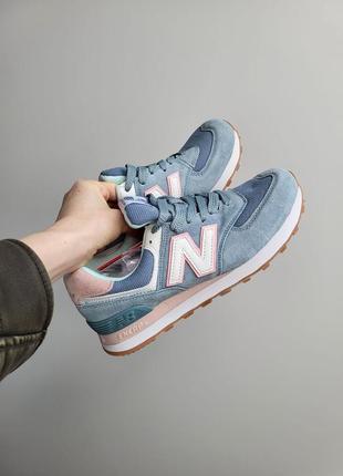 Женские кроссовки new balance 574 blue