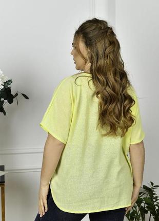 Легка довга батальна блуза ромашка 50-56 розмірів. 24712616 фото