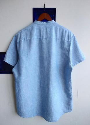 Лфирменная летняя рубашка лен/хлопок качество! р-р xl f&f4 фото