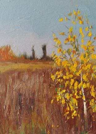 Авторская картина маслом "березка"