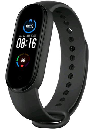 Xiaomi mi smart band 5 black2 фото