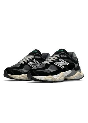 Женские кроссовки new balance 9060 black gray замшевые консультболанс 9060