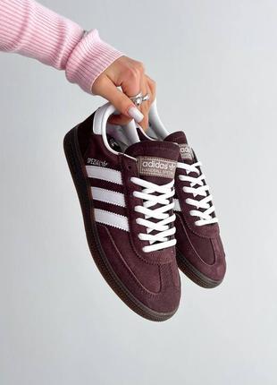 Кроссовки мужские и женские коричневые adidas handball spezial'shadow brown gum'