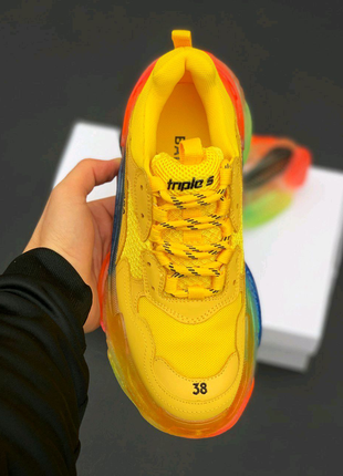 Balenciaga triple s clear sole yellow multi1 фото