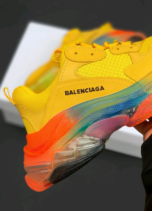 Balenciaga triple s clear sole yellow multi2 фото