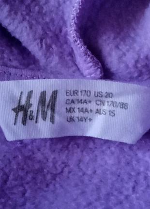 Худі світшот вкорочене оверсайз лавандового кольору на флісі від h&m розміру s,xs,m7 фото