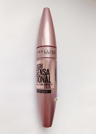 Тушь для ресниц maybelline lash cils sensational full fan effect very black