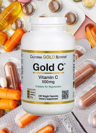 Вітамін с, 500мг, 240шт. california gold nutrition