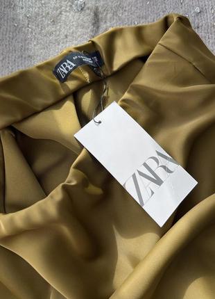 Сатиновая, шовковая юбка макси от zara2 фото