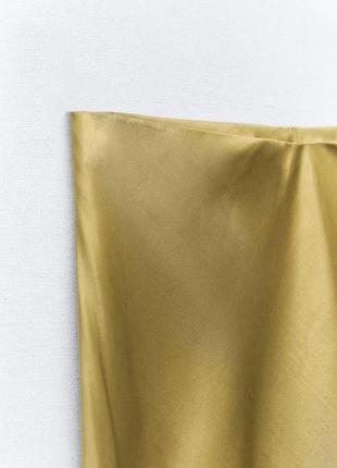 Сатиновая, шовковая юбка макси от zara7 фото