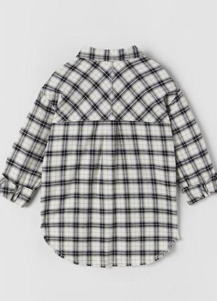 Рубашка в клітинку zara клітчаста рубашка zara для дівчинки сорочка в клітку на дівчинку 13/14 років. клетчатая рубашка. стильна сорочка2 фото