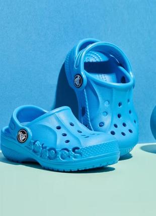 Крокс дитячі бая голубі crocs baya kids ocean clog