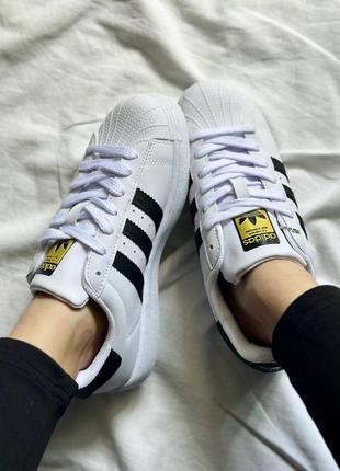 Adidas superstar white женские кроссовки адидас суперстар кожа7 фото