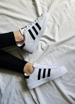 Adidas superstar white женские кроссовки адидас суперстар кожа10 фото