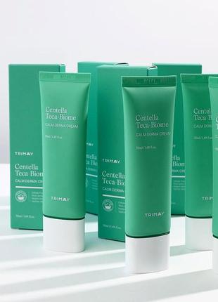 Заспокійливий крем для обличчя trimay centella teca-biome calm derma cream, 50 мл