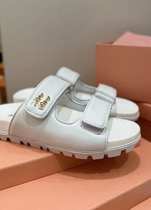 Шлепанцы в стиле miu miu