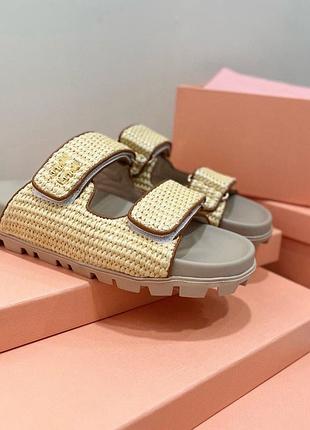 Шлепанцы в стиле miu miu